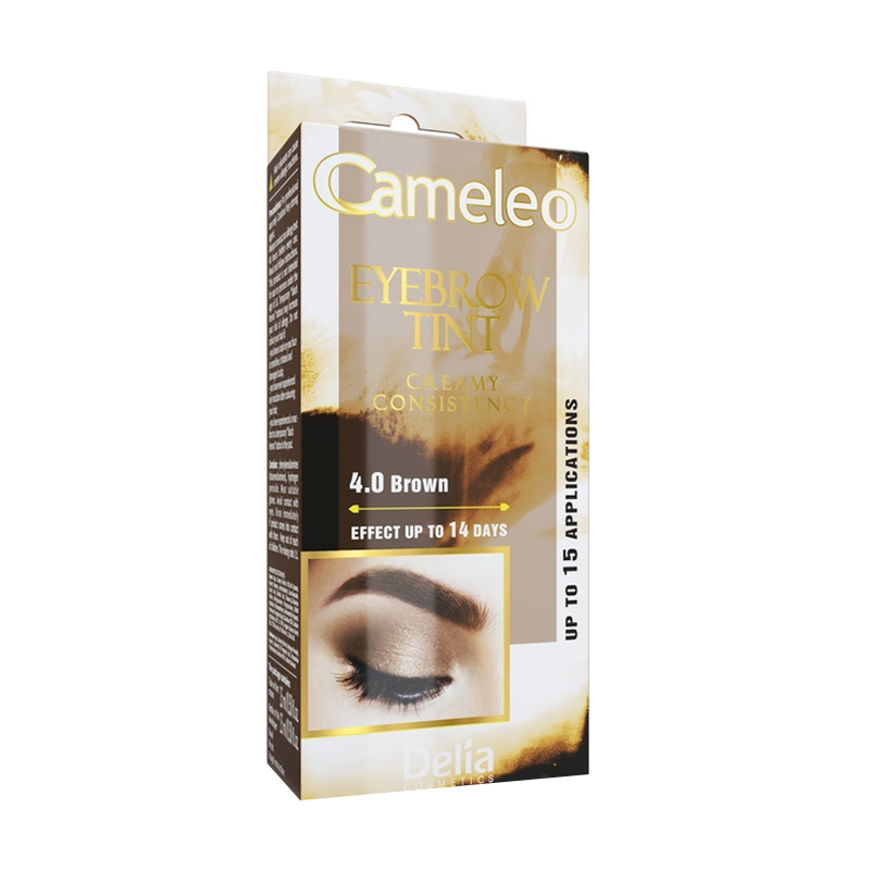 Крем-фарба для брів Delia Cosmetics Cameleo, 4.0 Коричневий, 15 мл